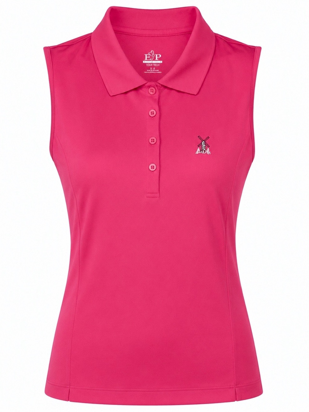 EP Pro Tech  Womens Golf Sleeveless Hot Pink Polo - Size Small